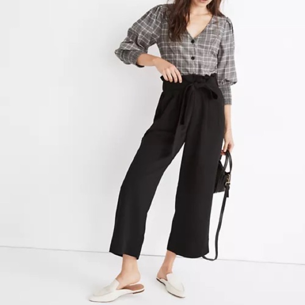 Madewell Tie-Waist Huston Crop Pants